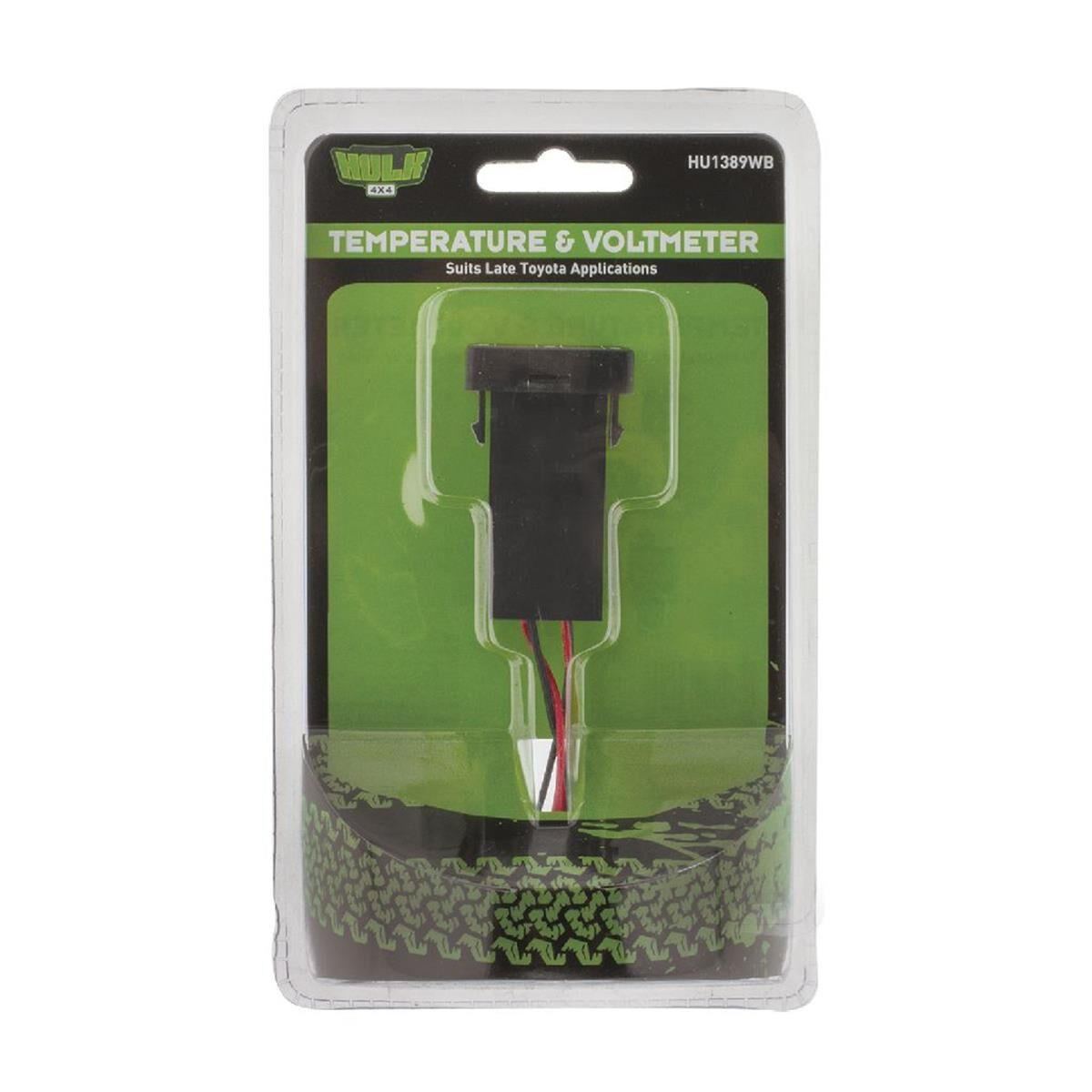 TEMP & VOLTMETER OE RPL T/S LATE TOYOTA WHITE & BLUE LED 33 x 22mm, , scanz_hi-res