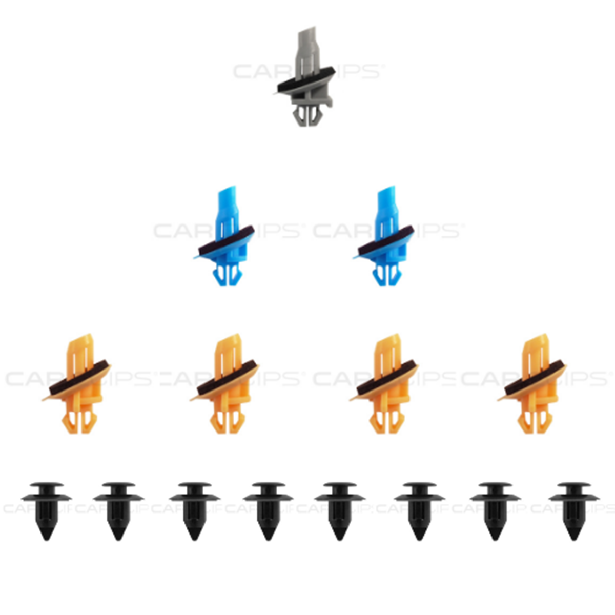 TOYOTA PRDO 120 SERIES COMPATIBLE REAR GUARD FLARE MOULDING CLIP KIT, , scanz_hi-res