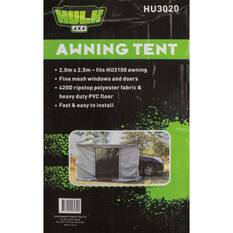 HULK AWNING TENT 2.0X2.5M GREY WITH PVC FLOOR & STORAGE BAG, , scanz_hi-res
