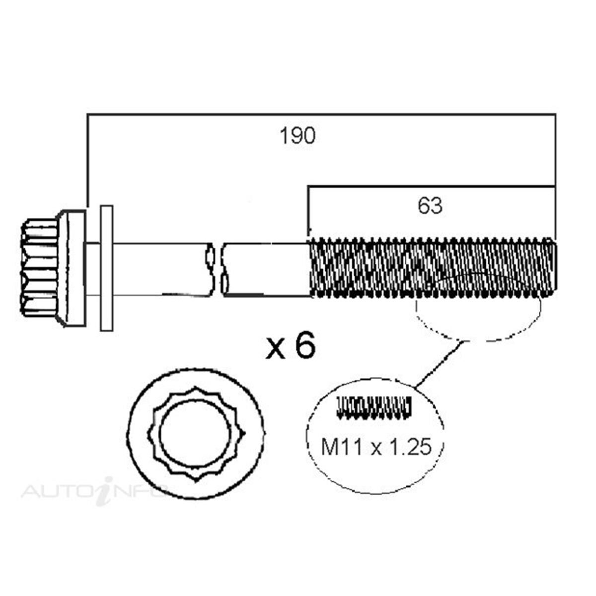 HEAD BOLT SET SUBARU SOHC, , scanz_hi-res