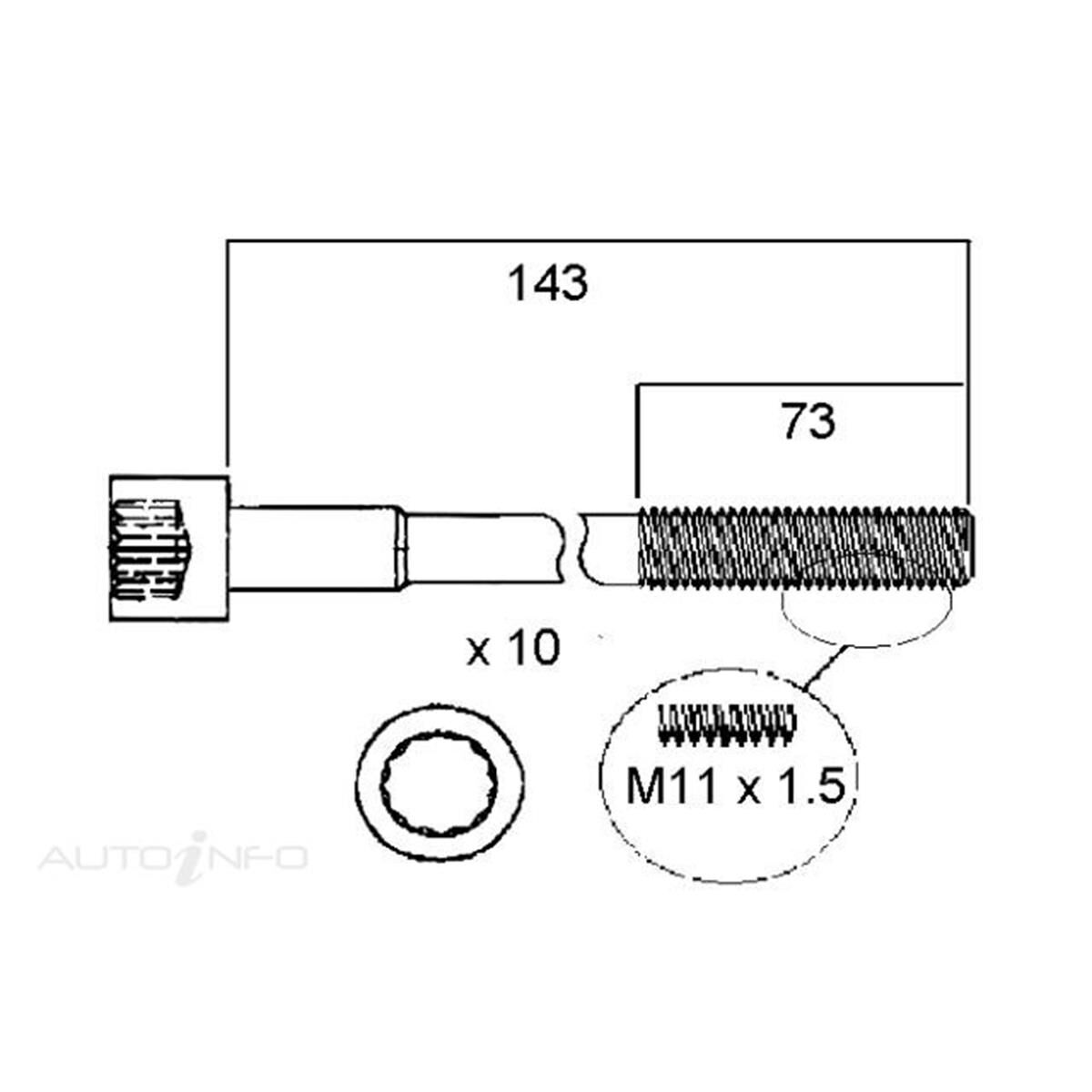 HEAD BOLT SET TOYOTA 2AZ-FE, , scanz_hi-res