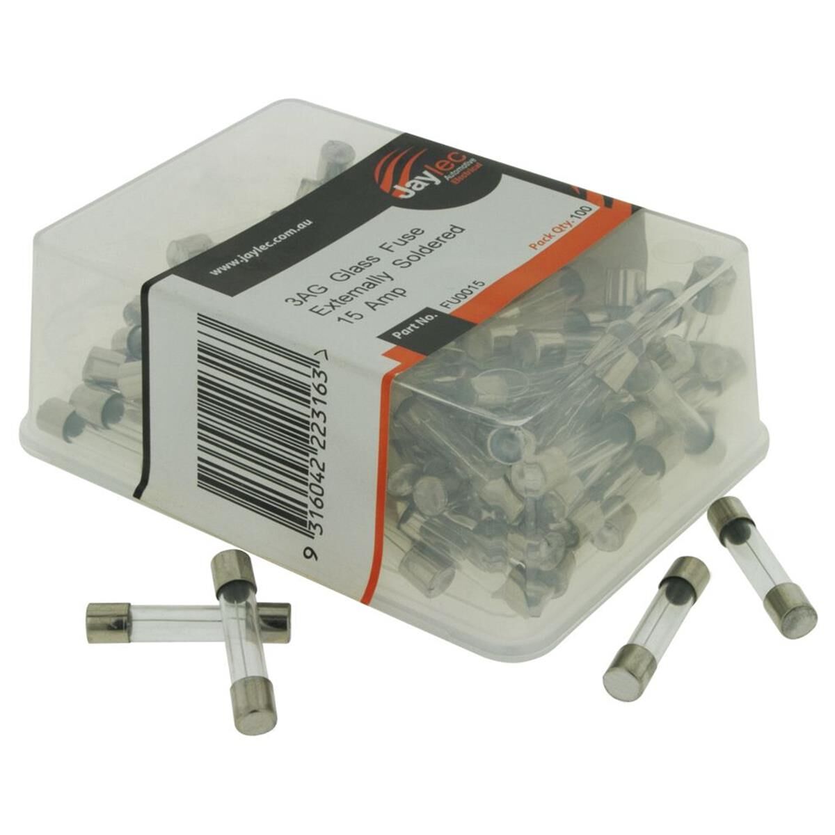 PKT 100 3AG GLASS FUSE 15AMP, , scanz_hi-res