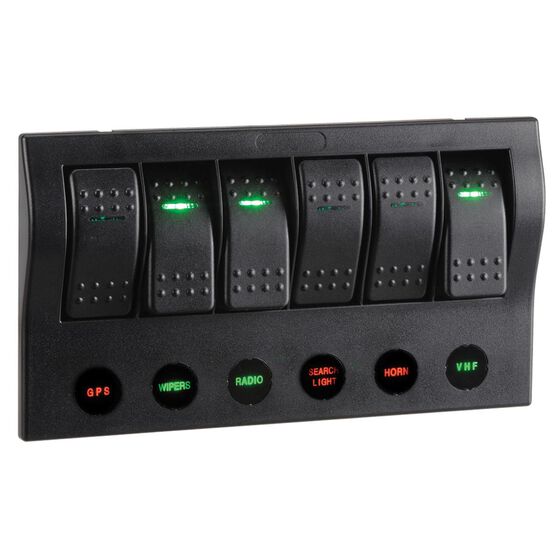 SWITCH PANEL 6 WAY LED CIRCUIT BREAKER, , scanz_hi-res