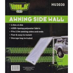 HULK AWNING SIDE WALL GREY 2.5M X 2.0M WITH STORAGE BAG, , scanz_hi-res