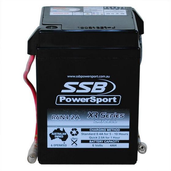 MOTORCYCLE AND POWERSPORTS BATTERY (Y6N4-2A) AGM 12V 4AH BY SSB HIGH PERFORMANCE, , scanz_hi-res