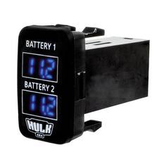 DUAL VOLTMETER OE RPL T/S EARLY TOYOTA BLUE LED 40 x 22mm, , scanz_hi-res