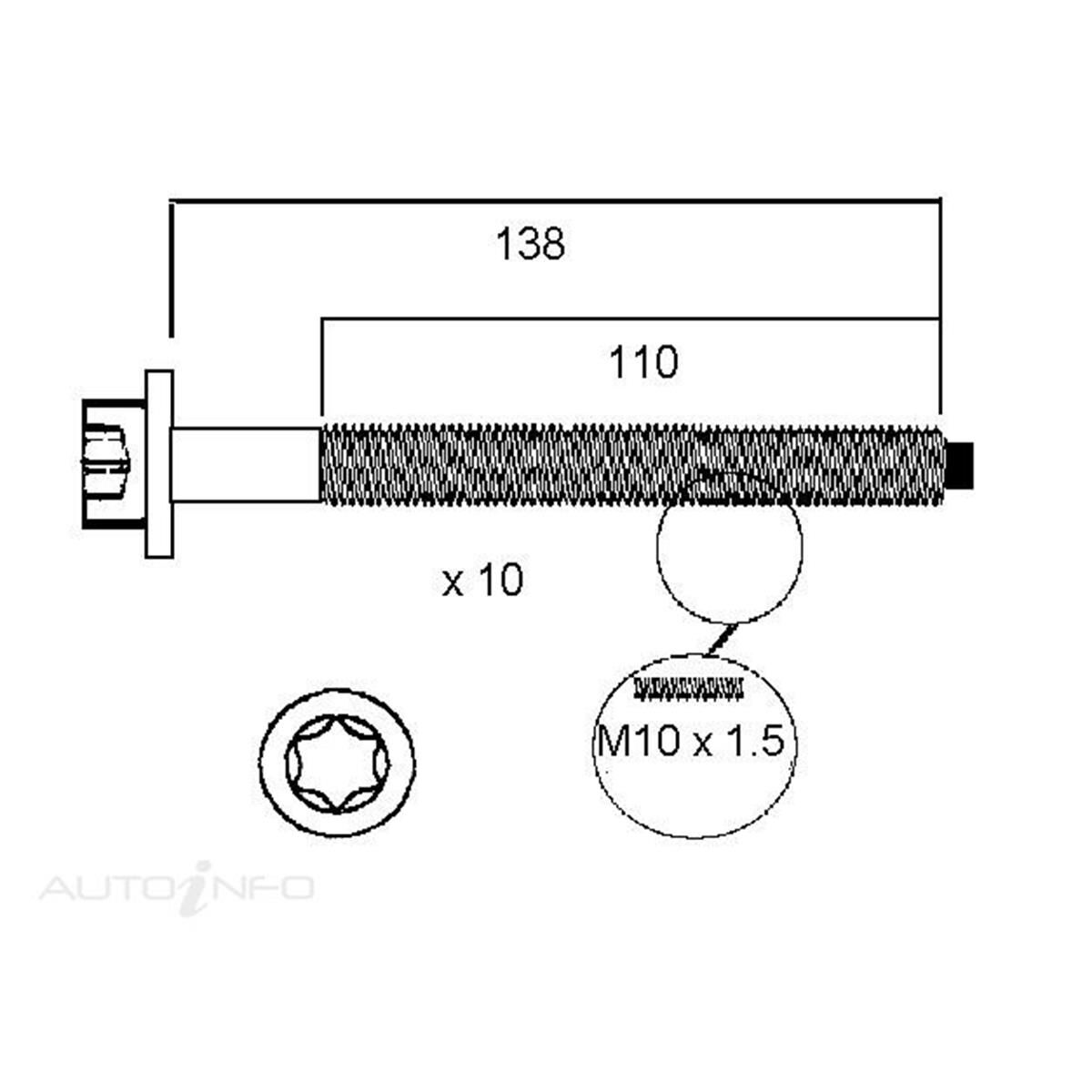 HEAD BOLT SET FORD ZETEC E, , scanz_hi-res