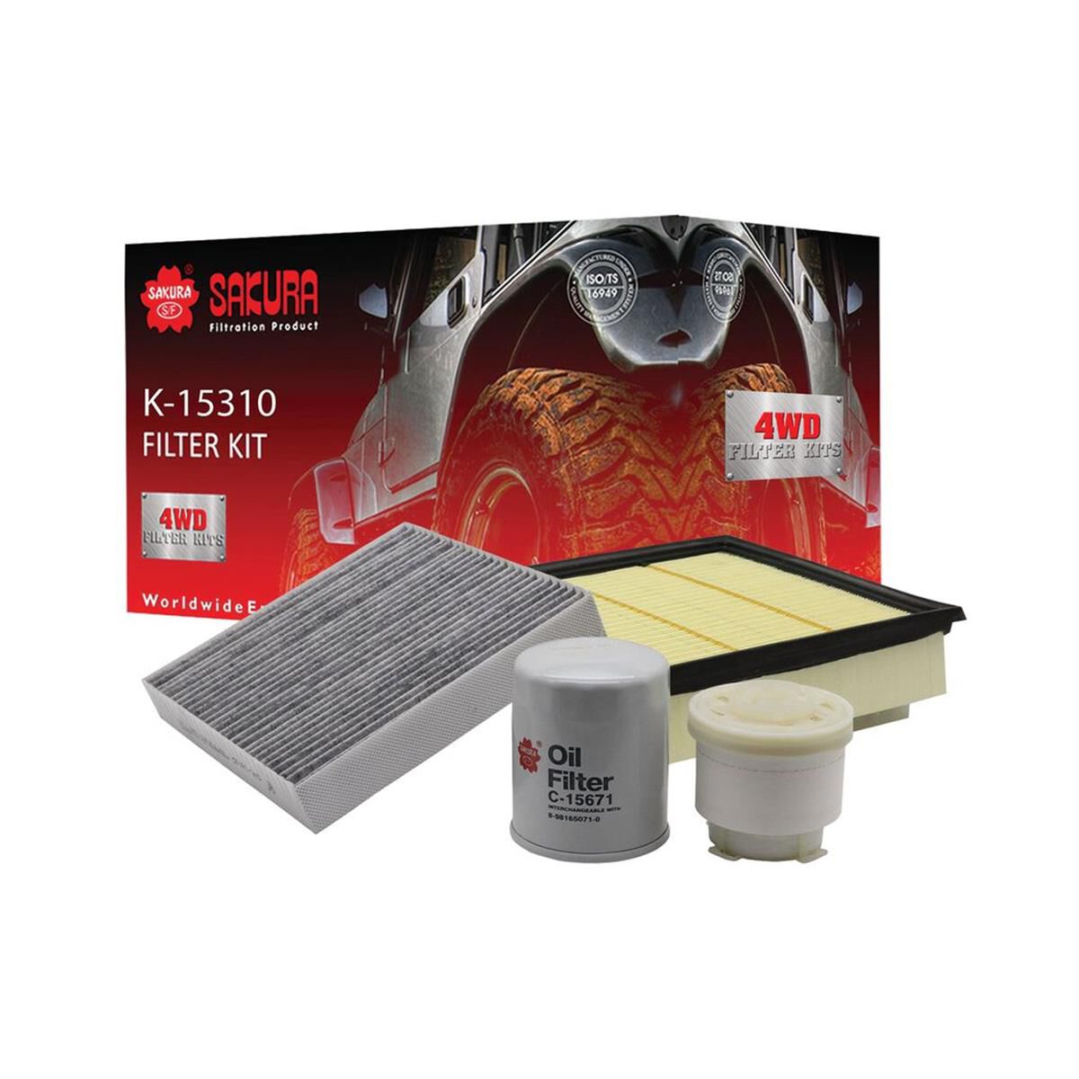 FILTER KIT OIL AIR FUEL CABIN ISUZU DMAX TF 4JJ1TC 3.2L 6CYL  07/2012-, , scanz_hi-res