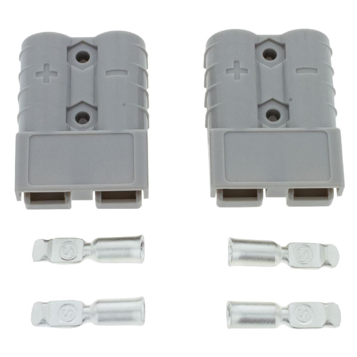 PKT 2 GREY 50amp CONNECTORS W/ TERMINALS JAYLEC, , scanz_hi-res