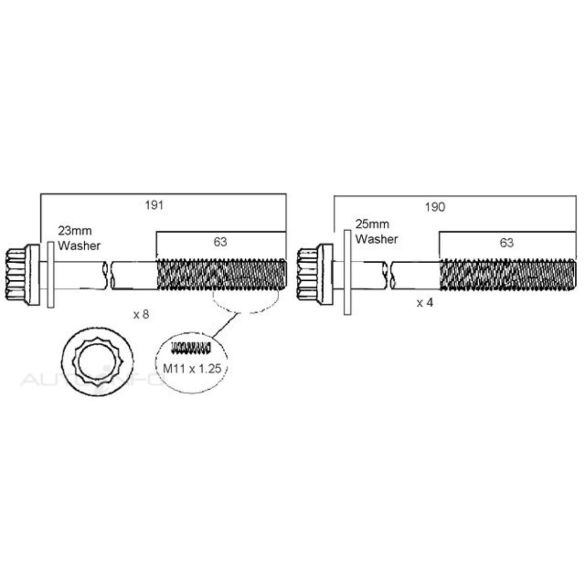 HEAD BOLT SET SUBARU SOHC (PER HEAD), , scanz_hi-res