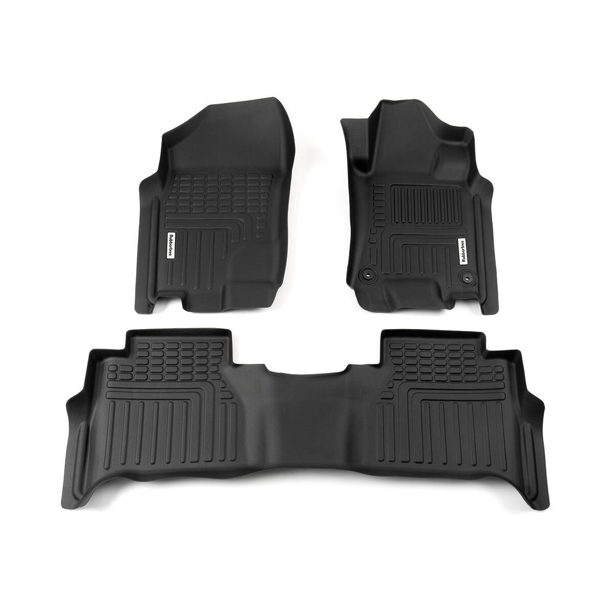DEEP DISH FLOOR LINERS FOR NISSAN NAVARA 2021+ DUAL CAB FULL SET, , scanz_hi-res