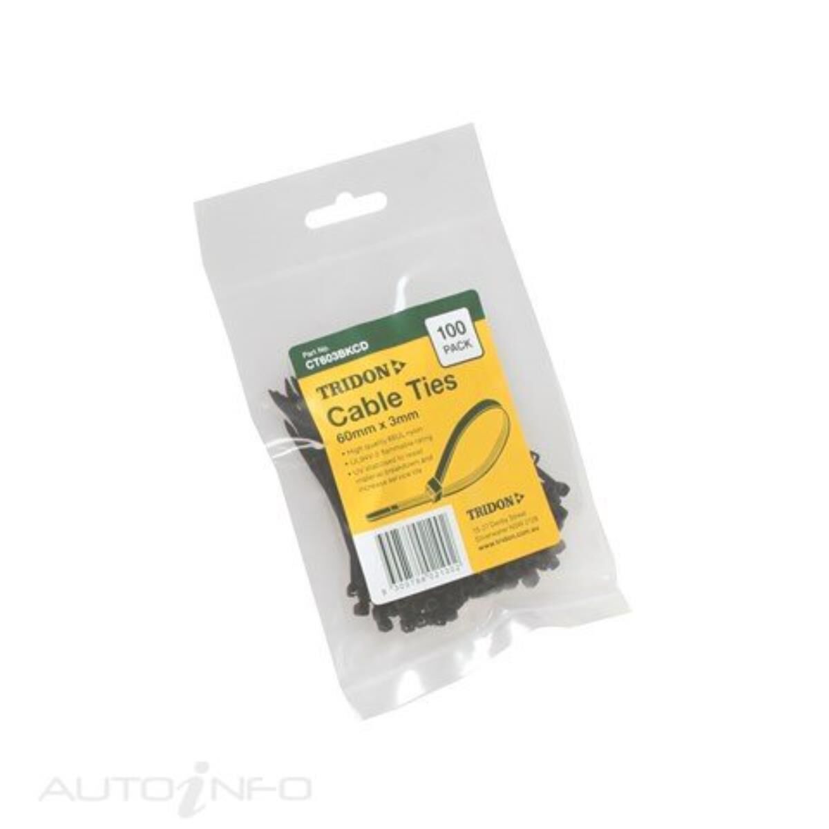 CABLE TIE BLACK 60 X 3MM (PKT 100), , scanz_hi-res