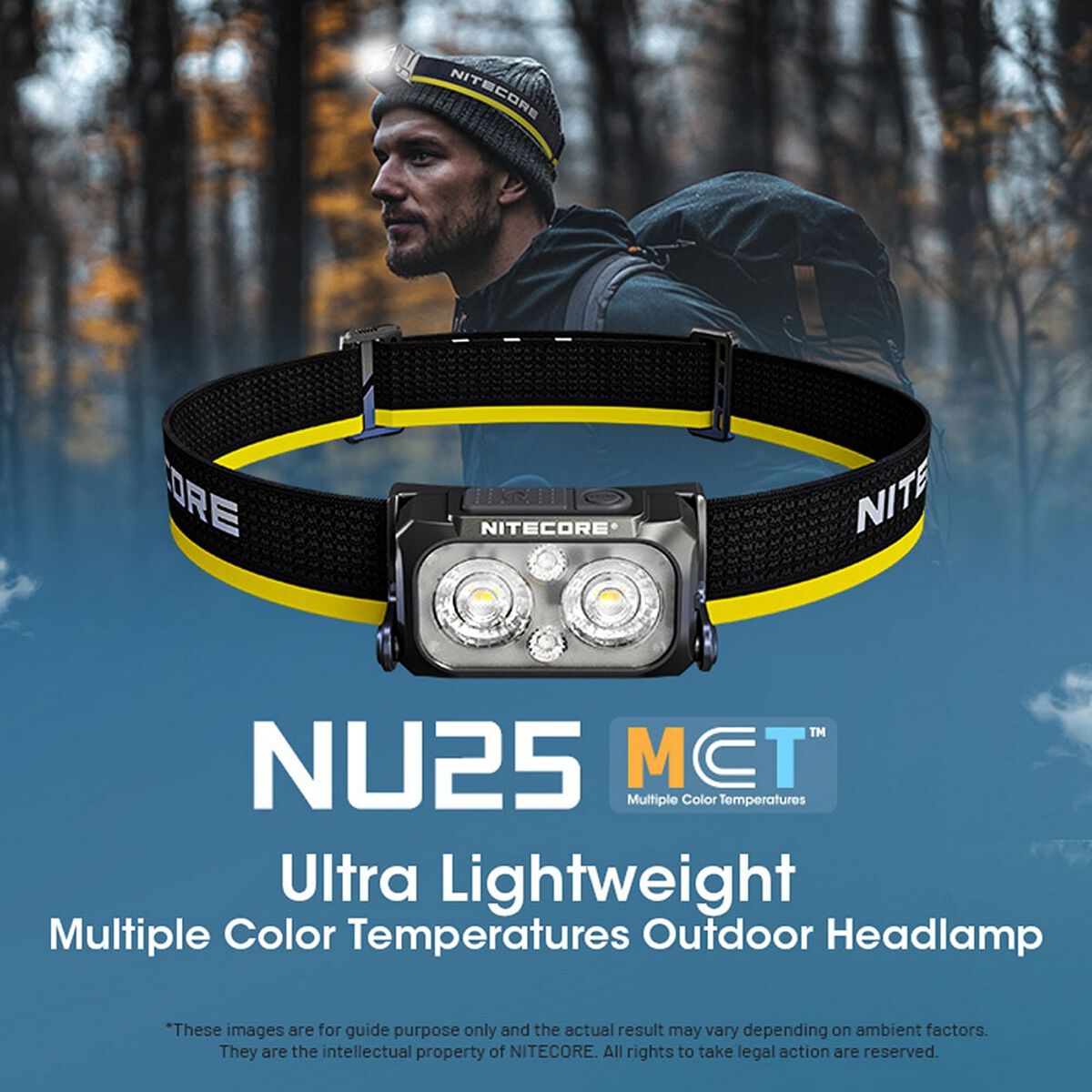 NITECORE USB RECHARGEABLE MULTI COLOR TEMPERATURE LED TRIPLE OUTPUT HEADLAMP TORCH, , scanz_hi-res