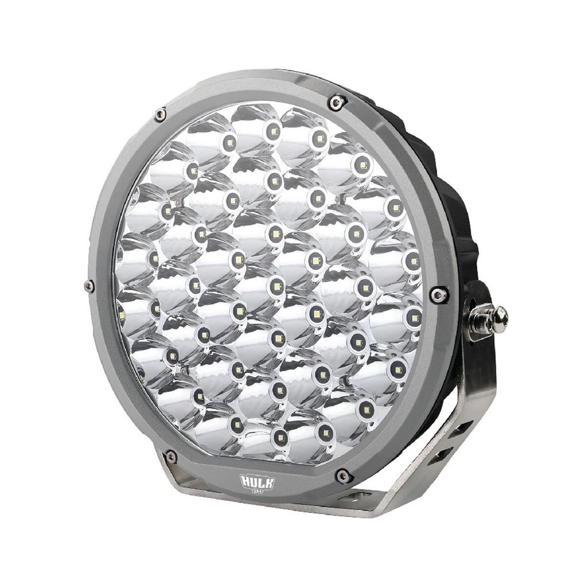 9" RND LED DRIVING LAMP DRIVNG BEAM 9-36V 160W 37 LEDs SILVR BEZEL 15,600Lms, , scanz_hi-res