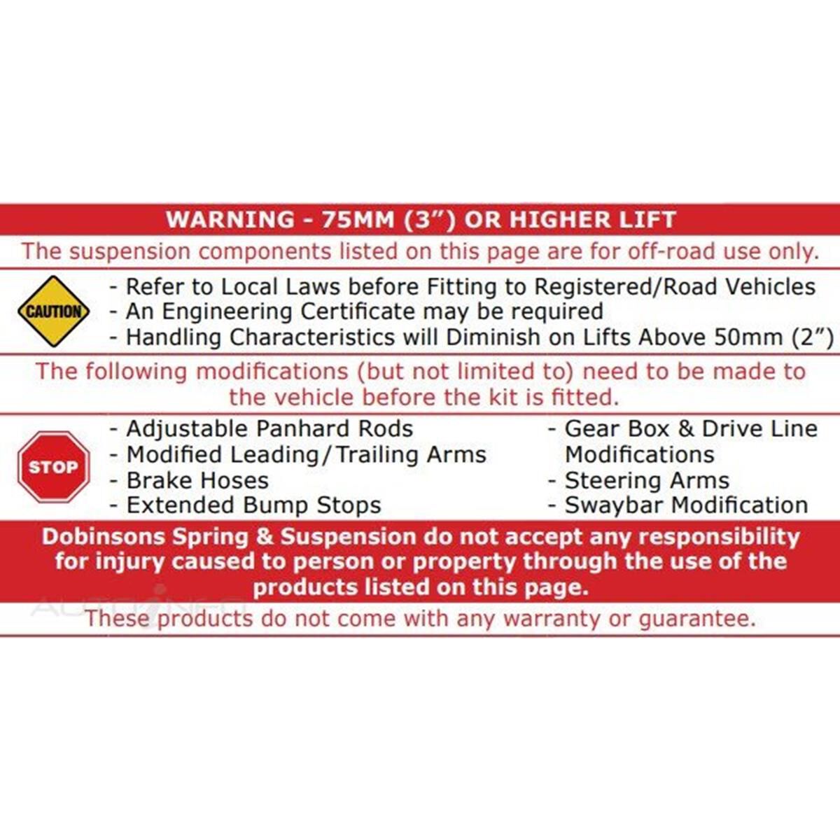 DOBI COILS RR NIS PAT Y60 RSD 3INHT 87>98 LWB, , scanz_hi-res