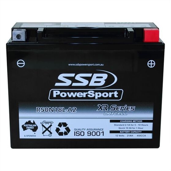MOTORCYCLE AND POWERSPORTS BATTERY (Y50N18L-A2) AGM 12V 21AH CCA450 SSB HIGH PERFORMANCE, , scanz_hi-res