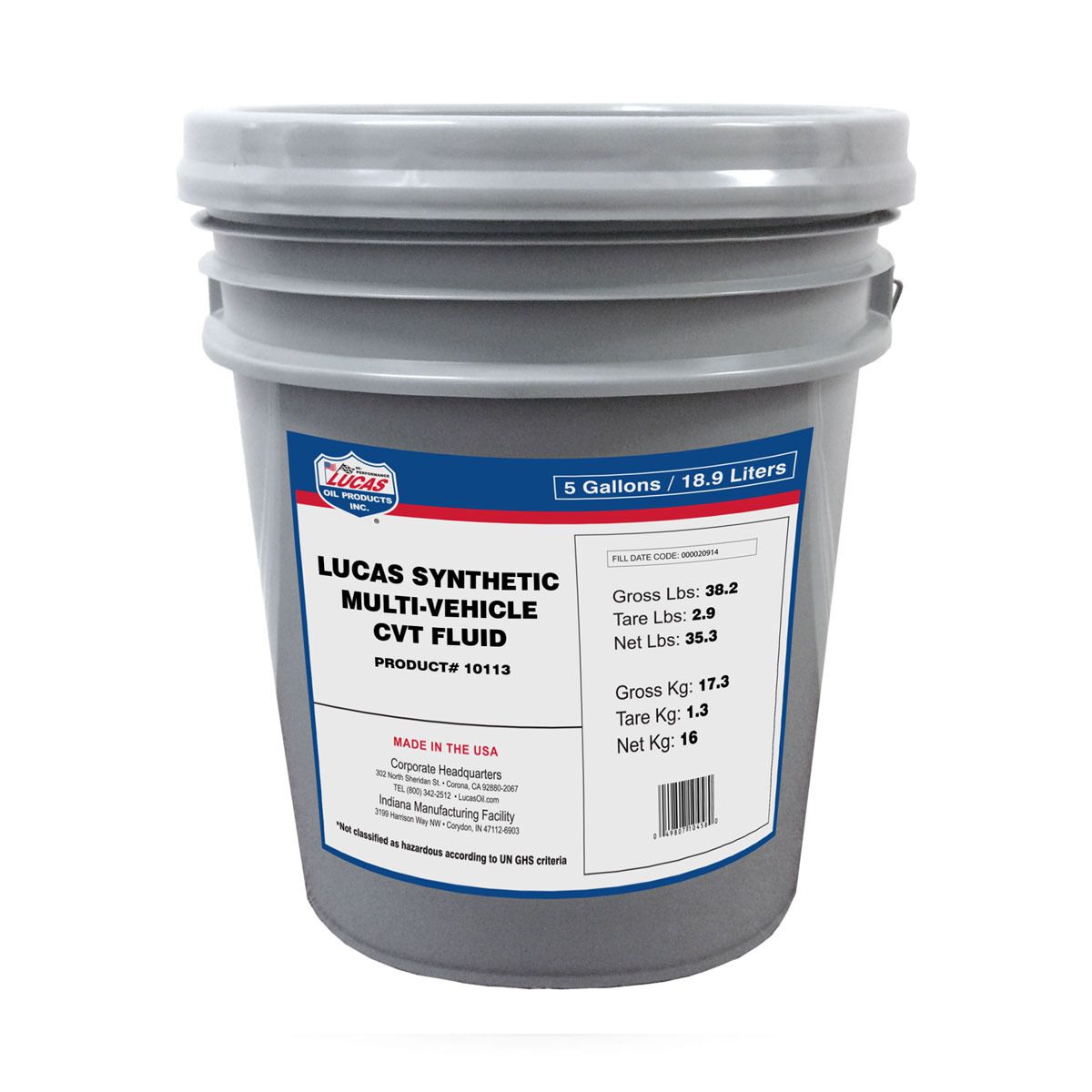 SYNTHETIC CVT TRANSMISSION FLUID - 18.9L, , scanz_hi-res