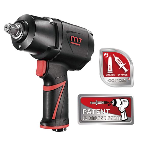 M7 AIR IMPACT WRENCH 1/2" DRIVE TWIN HAMMER EZ GREASE 1200FT, , scanz_hi-res