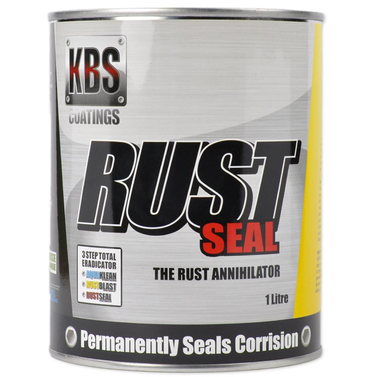 KBS RUSTSEAL RUST PREVENTIVE COATING GLOSS BLACK 1 LITRE, , scanz_hi-res
