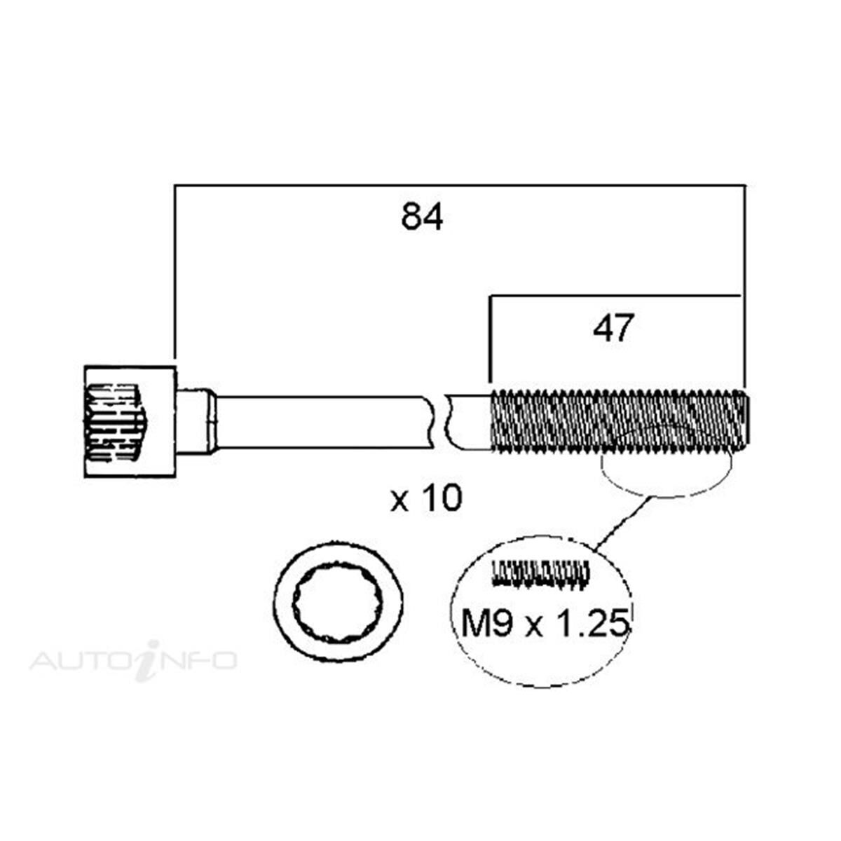 HEAD BOLT SET TOYOTA / DAIHATSU, , scanz_hi-res