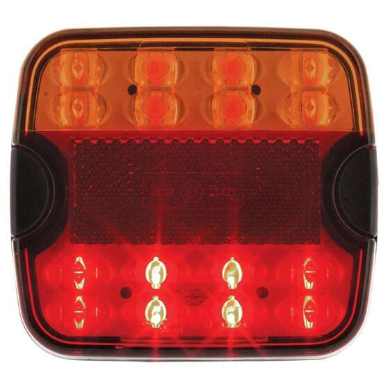 LED STOP/TAIL/INDICATOR LAMP 9-33V W/ REFLEX REFLECTOR 0.5m LEAD 104x94x20mm, , scanz_hi-res