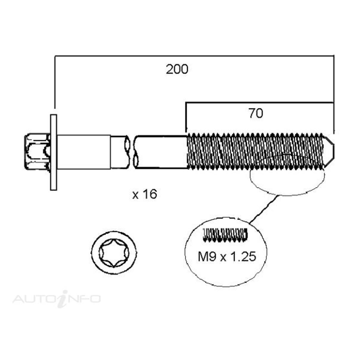 HEAD BOLT SET ROVER KV6, , scanz_hi-res