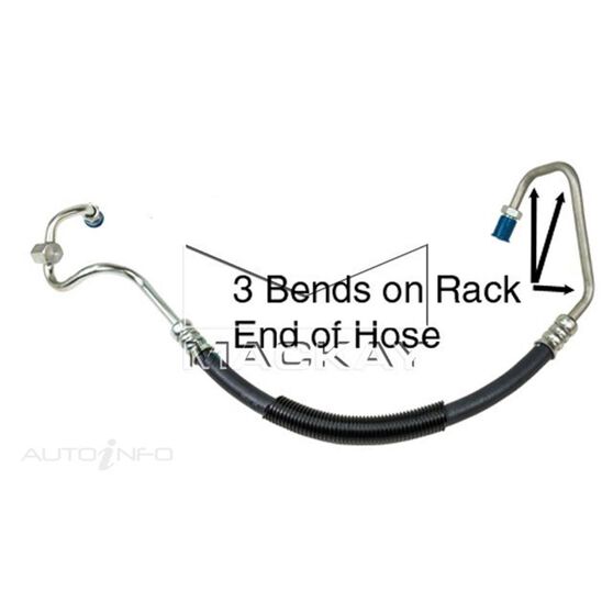 POWER STEERING HOSE - PRESSURE - FORD FALCON BA, BF (I6 ASPIRATED & TURBO)?3 BENDS, , scanz_hi-res