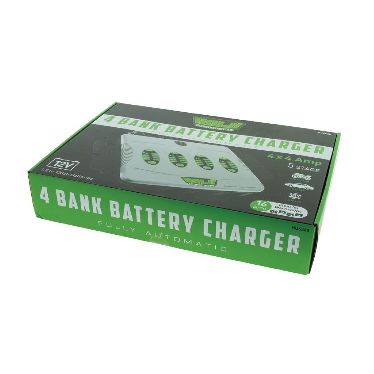 4 IN 1 BATTERY CHARGER 12V 5 STAGE 16amp OR 4x 4amp FULLY AUTOMATIC FESSIONAL, , scanz_hi-res