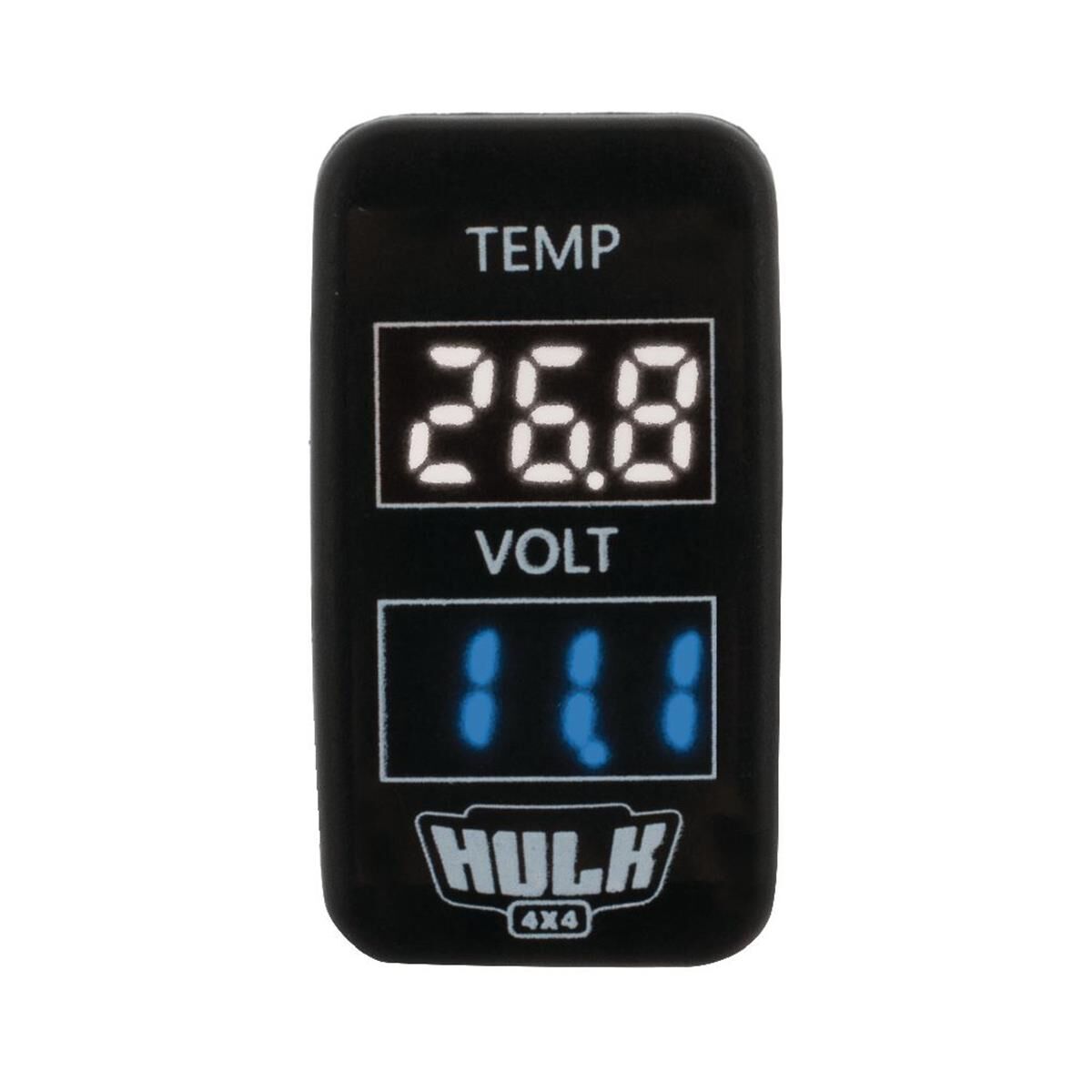 TEMP & VOLTMETER OE RPL T/S EARLY TOYOTA WHITE & BLUE LED 40 x 22mm, , scanz_hi-res