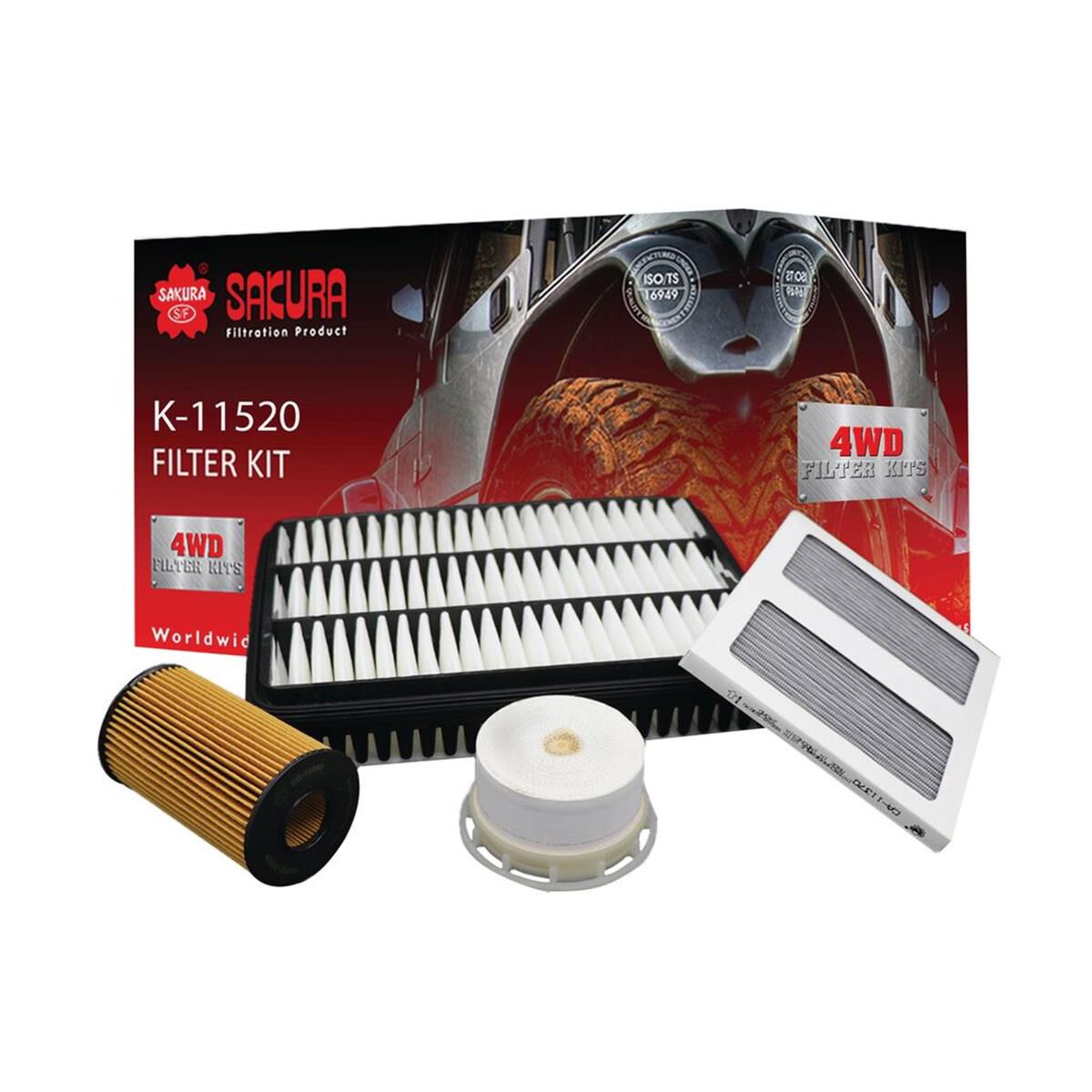 FILTER KIT OIL AIR FUEL CABIN TOYOTA LANDCRUISER VDJ  1VDFTV V8, , scanz_hi-res