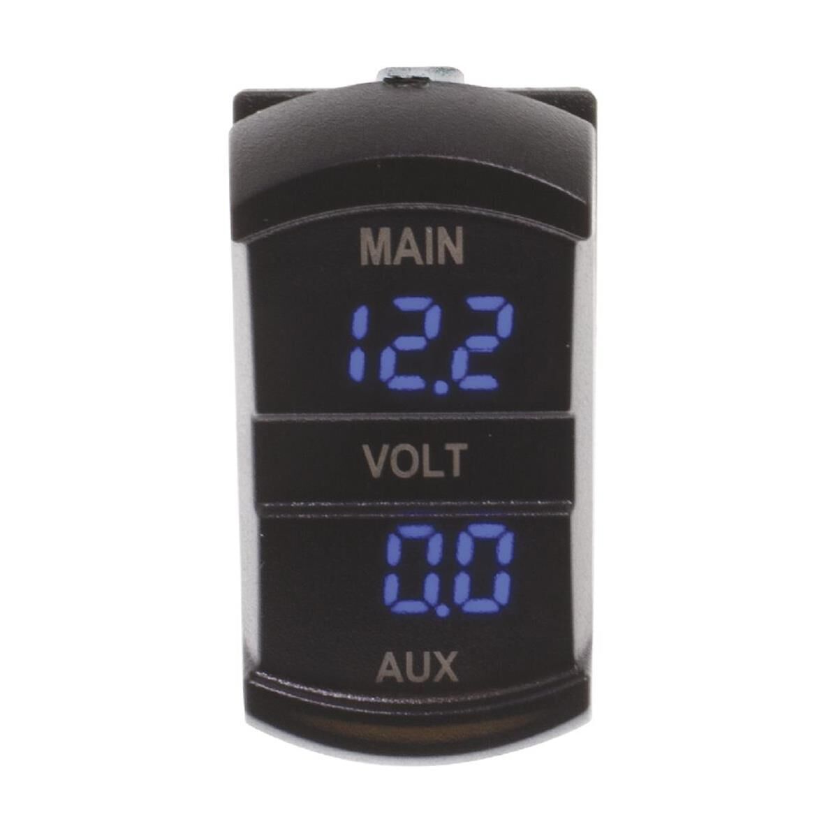 SWITCH SIZE DUAL VOLTMETER 10-60v                BLUE LED                       HULK 4x4, , scanz_hi-res