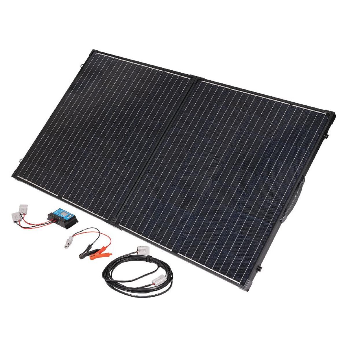 160W PORTABLE SOLAR PANEL KIT 1355mm x 780mm x 35mm BLACK, , scanz_hi-res