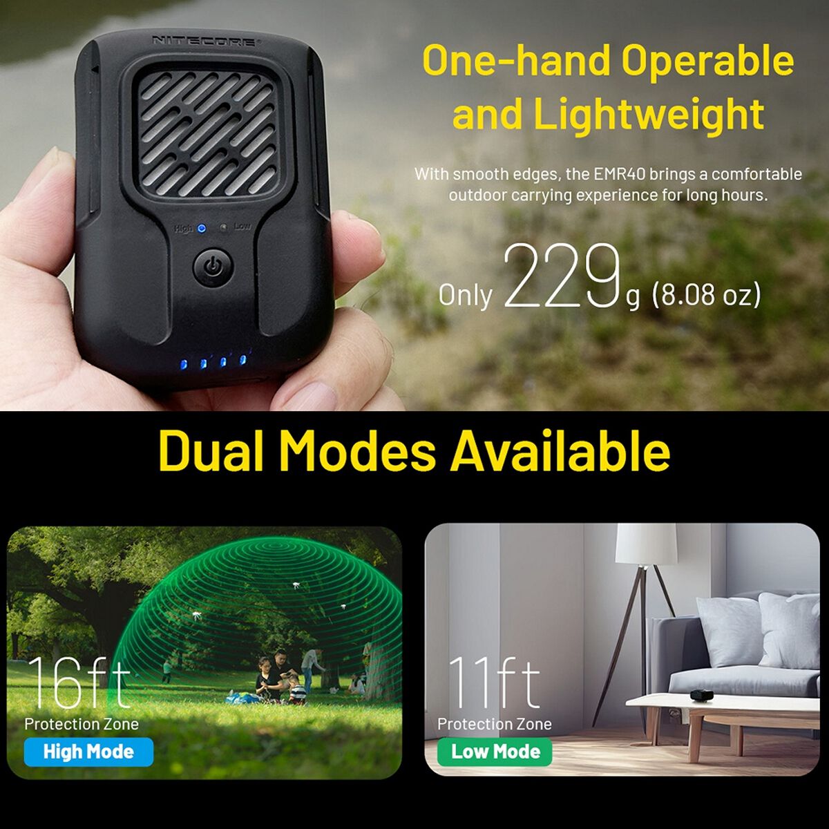 NITECORE EMR40 PORTABLE ELECTRONIC MULTIPURPOSE REPELLER, , scanz_hi-res