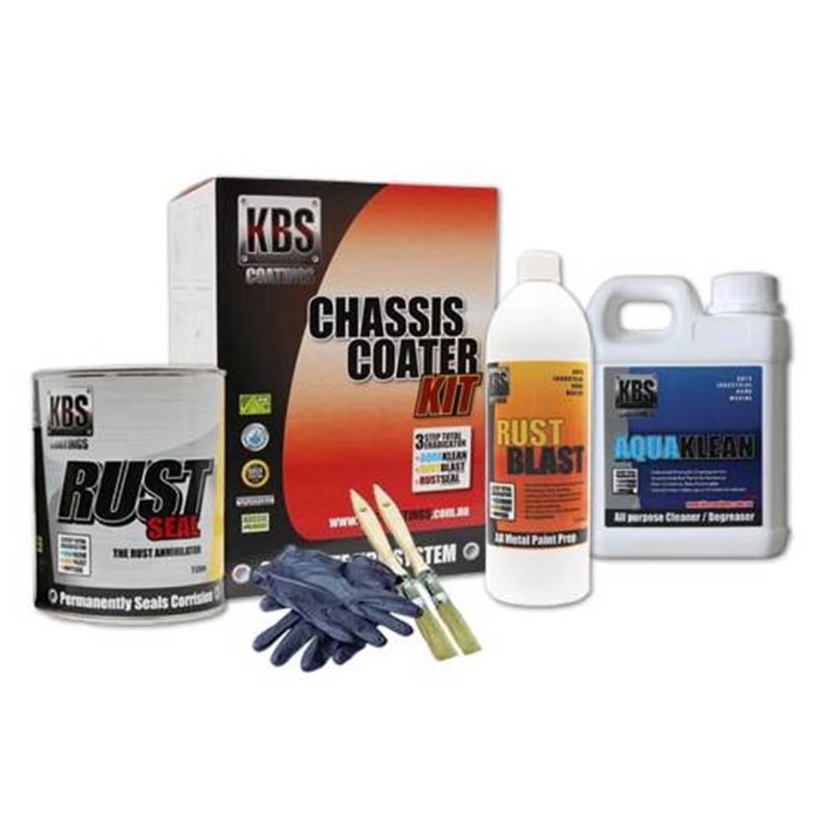 KBS CHASSIS COATER KIT FOR FULL SIZE CAR OR UTE GLOSS BLACK, , scanz_hi-res