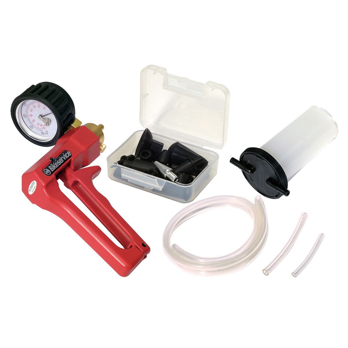 Brake bleeder and clearance vacuum pump kit