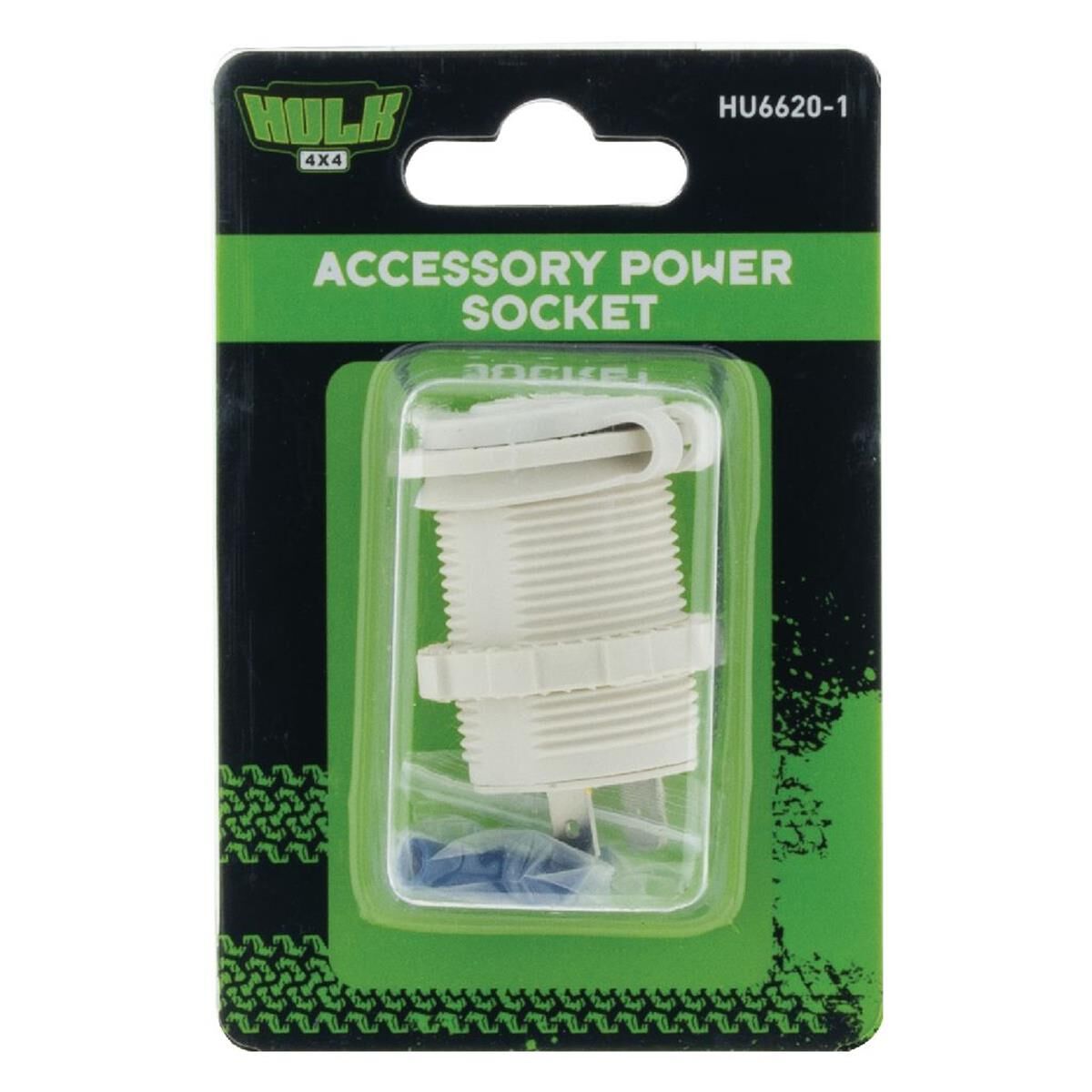 ACCESSORY POWER SOCKET WHITE 12/24v 20a @12v NON LED *CAN USE HU6620*, , scanz_hi-res