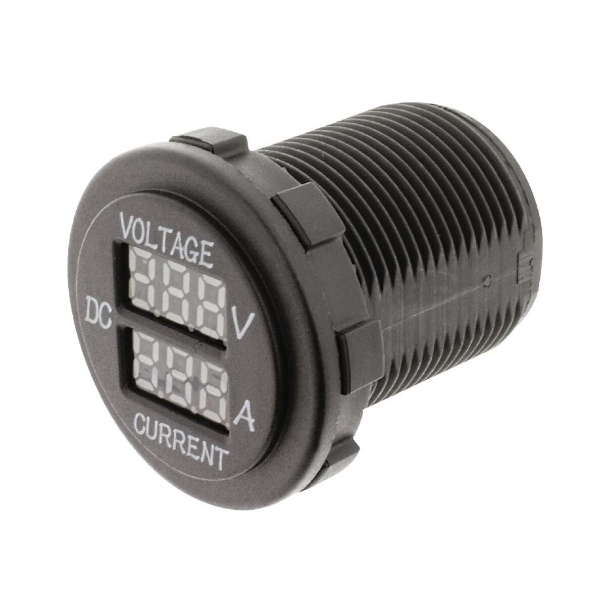 VOLTMETER & AMMETER 5-30v & 0-10a RANGE BLUE LED 29mm DIA                       HULK 4x4, , scanz_hi-res