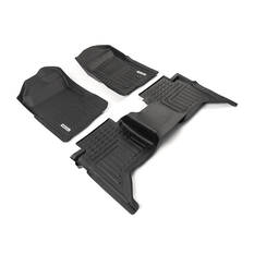 DEEP DISH FLOOR LINERS FOR FORD RANGER NEXT GEN 2022+ DUAL CAB XLT SPORT WILDTRAK RAPTOR FULL SET, , scanz_hi-res