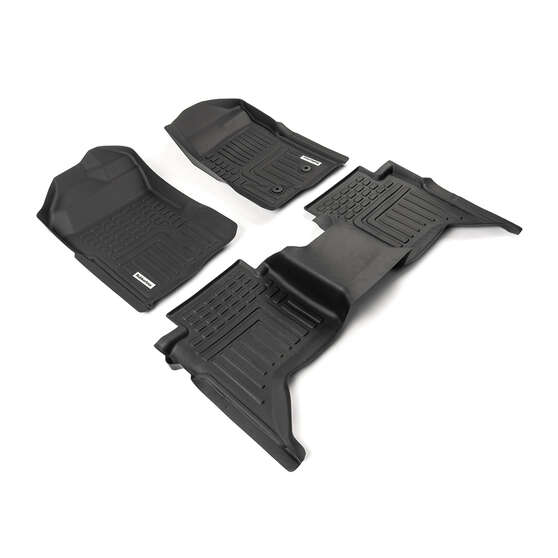 DEEP DISH FLOOR LINERS FOR FORD RANGER NEXT GEN 2022+ DUAL CAB XLT SPORT WILDTRAK RAPTOR FULL SET, , scanz_hi-res