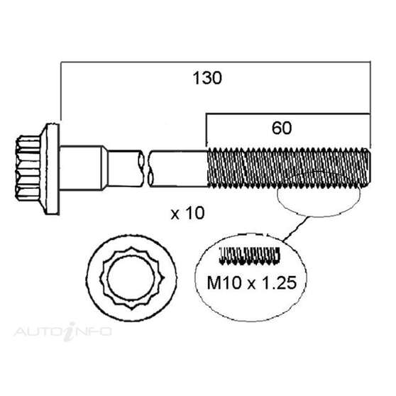 HEAD BOLT SET MAZDA ZY, , scanz_hi-res