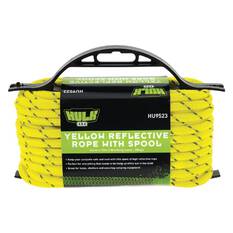 6MM*15M REFLECTIVE ROPE YELLOW WITH HIGH VIS WEAVE 38KGS WORKING LOAD, , scanz_hi-res