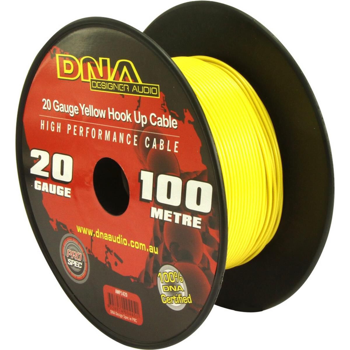DNA CABLE 20 GAUGE YELLOW HOOK UP CABLE 100MTR, , scanz_hi-res
