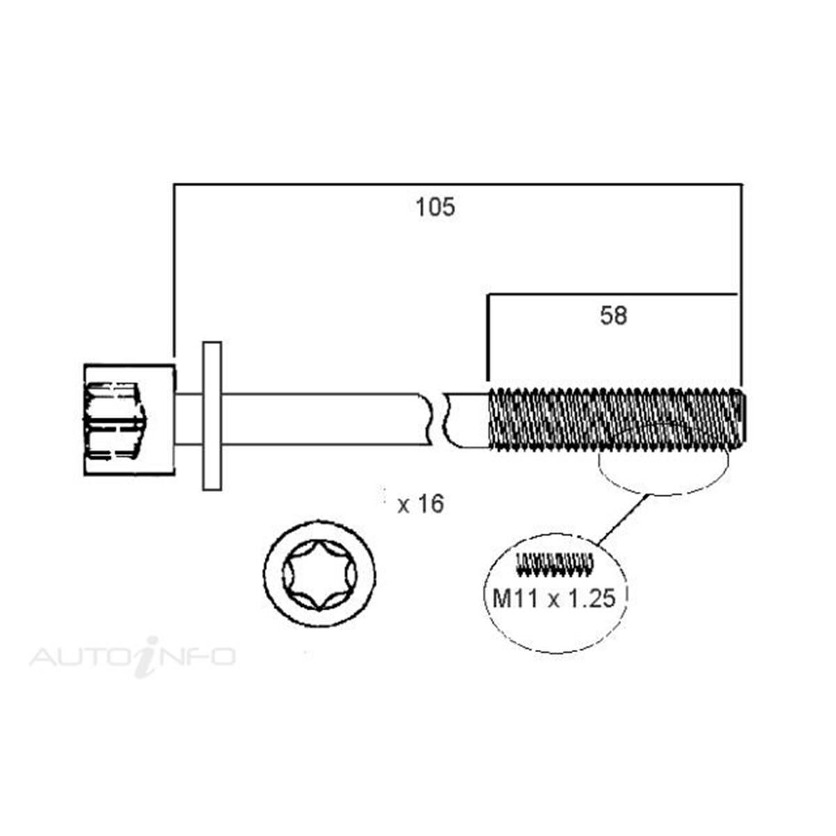HEAD BOLT SET HOLDEN/OPEL, , scanz_hi-res