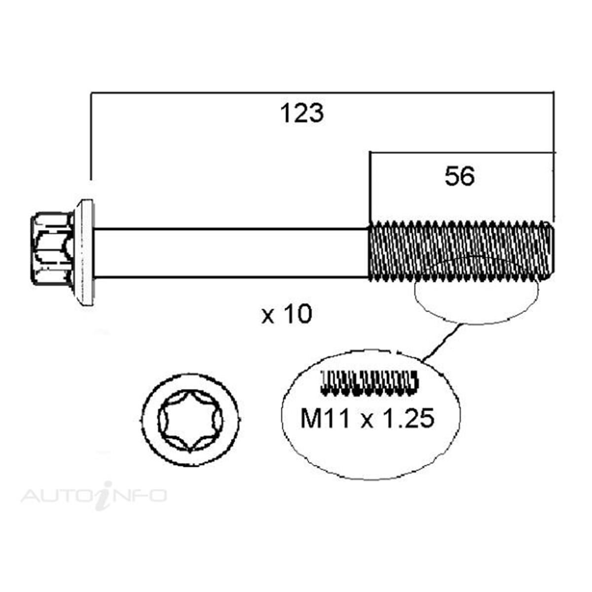 HEAD BOLT SET NISSAN MR20DE, , scanz_hi-res