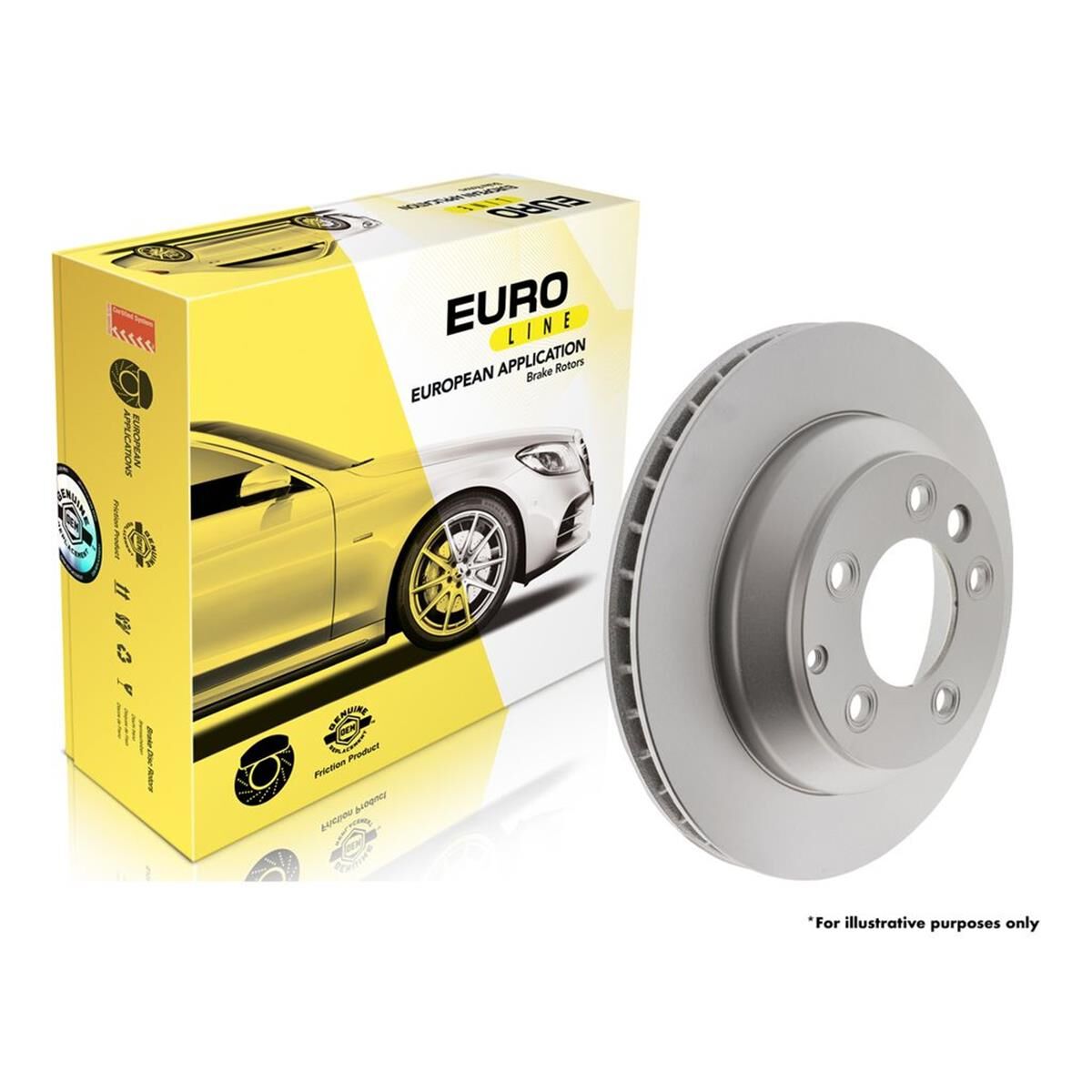 EURO-LINE BRAKE DISC REAR PAIR AUDI SKODA VOLKSWAGEN, , scanz_hi-res