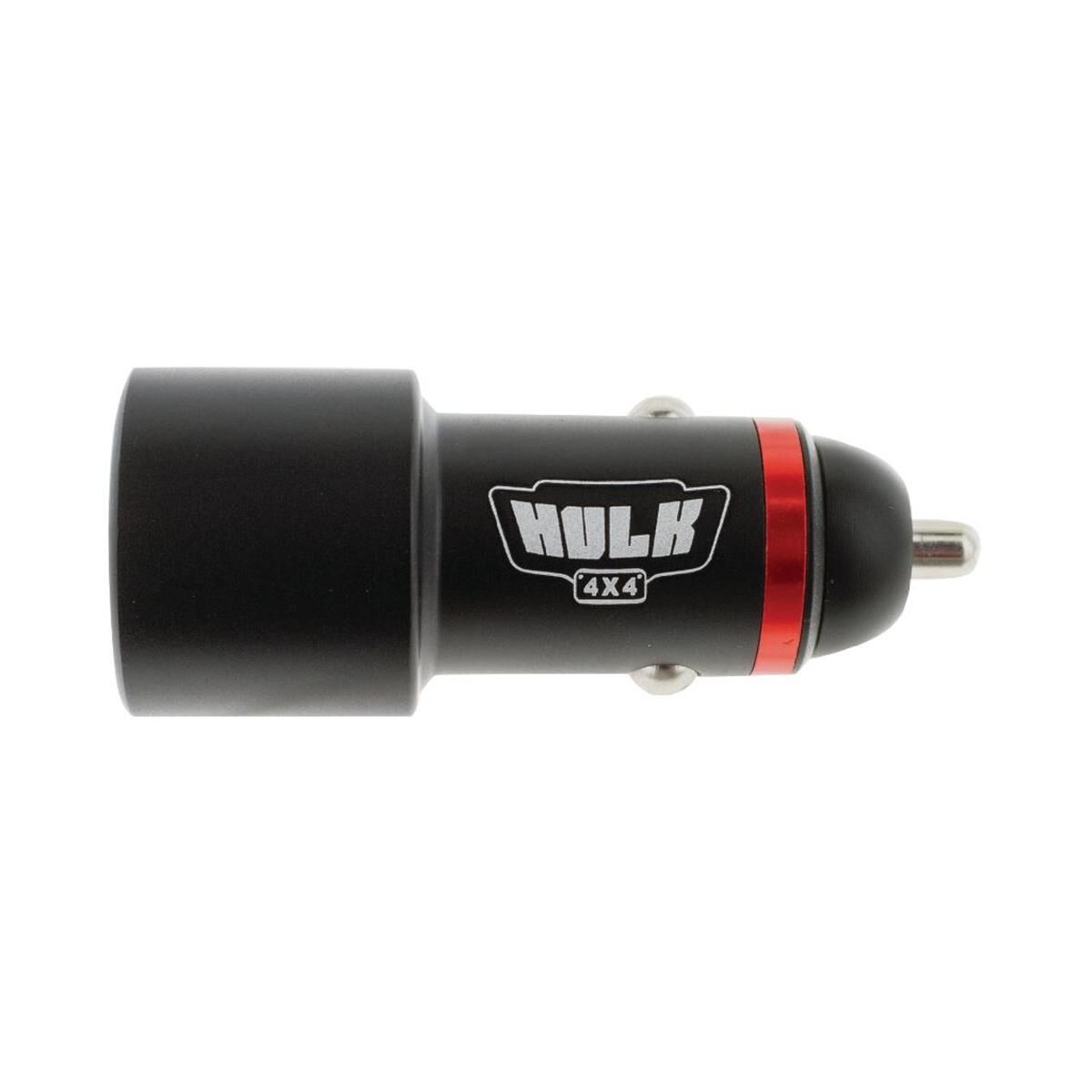 DUAL USB IN CAR SOCKET CHARGER PORT 1: TYPE C   PORT 2: QC3.0  BLUE LED             HULK 4x4, , scanz_hi-res