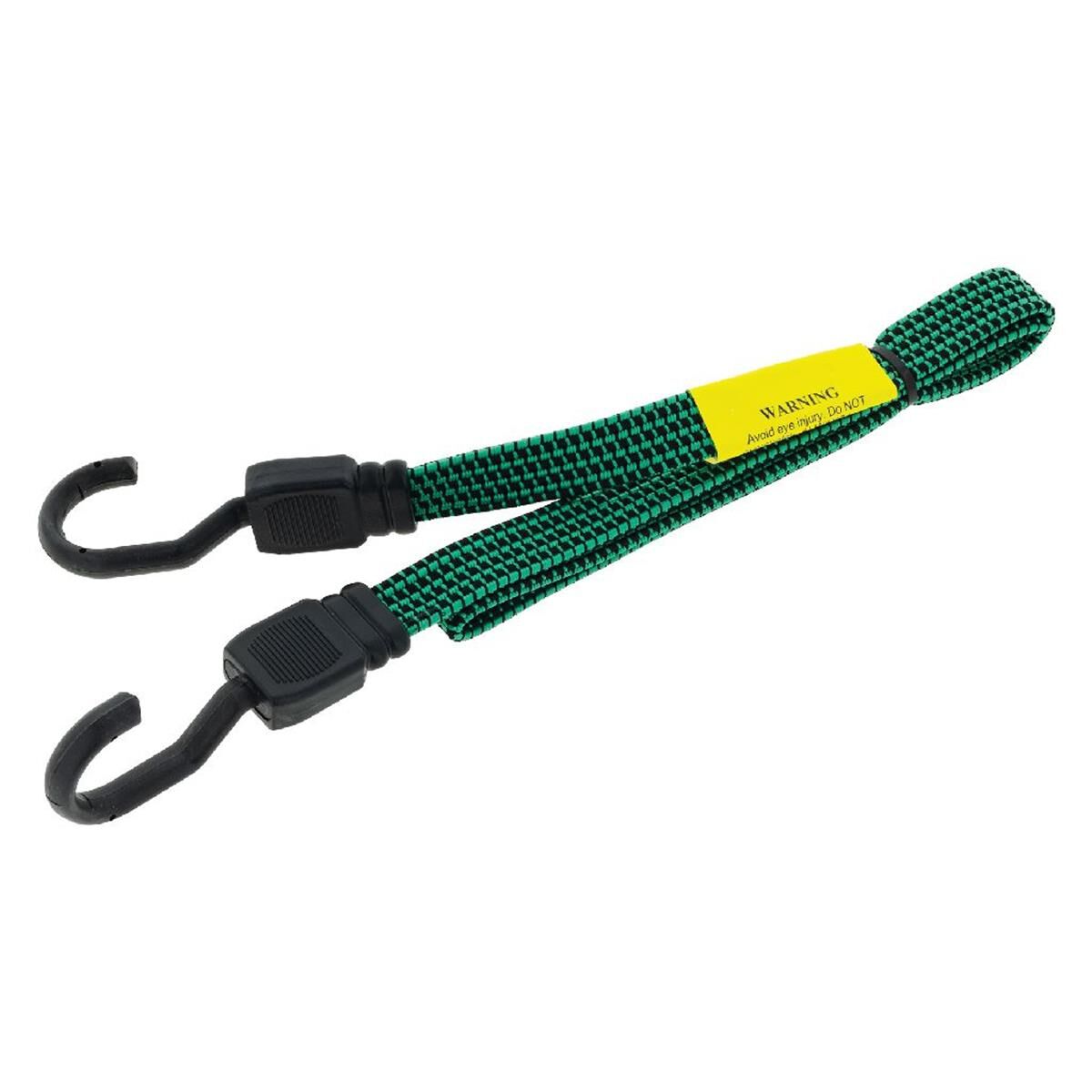 FAT BUNGEE STRAP 100CM GREEN TIE DOWN NON SCRATCH HOOK, , scanz_hi-res