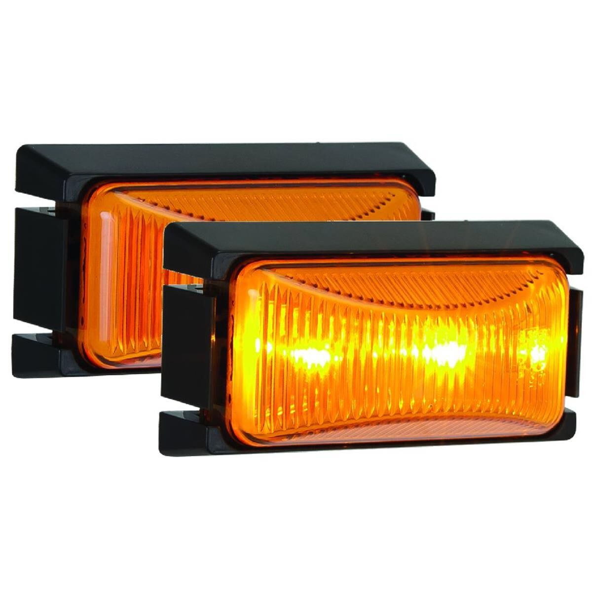 LED SUPPLMTRY SIDE MARKER LAMP AMBER 12/24V, BLACK BASE 74 x 38 x 26mm, , scanz_hi-res