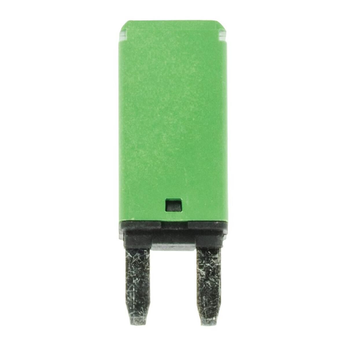 PKT 1 CIRCUIT BREAKER 233 SER TYPE1 MINI BLADE PLUG IN 30a GREEN JAYLEC, , scanz_hi-res