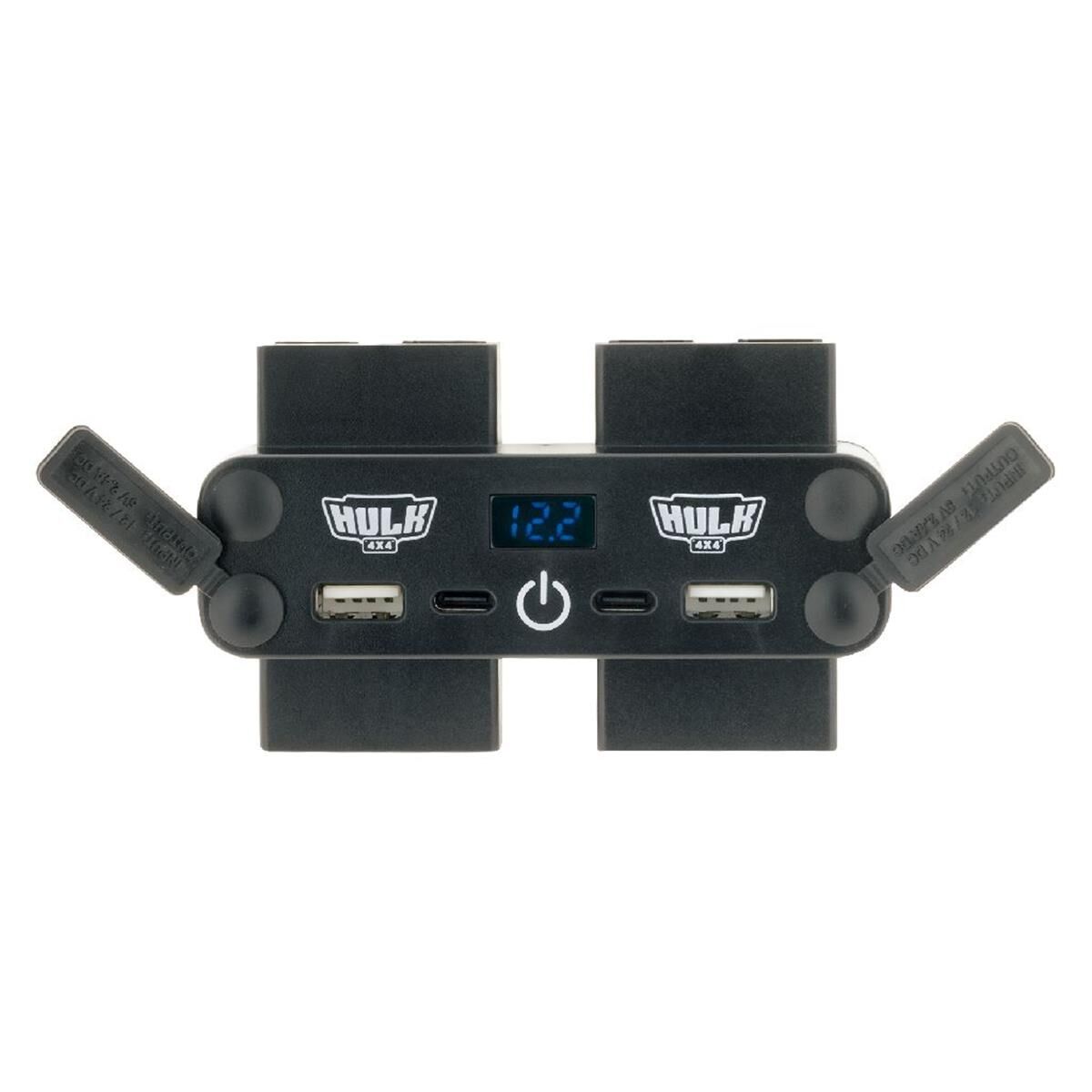 4 WAY 12/24V DC POWER ADAPTOR 4x 50A PLUGS USB'S & VOLTMETER TOUCH SWITCH, , scanz_hi-res